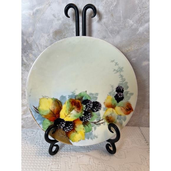 Other - 274 Bavaria China blackberries/gold leaves plate